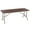 Brown, variant on HomGarden 6 Foot Folding Table for Indoor Outdoor Plastic HDPE Table Camping Party Card Picnic Steel Frame W/Handle, Charcoal