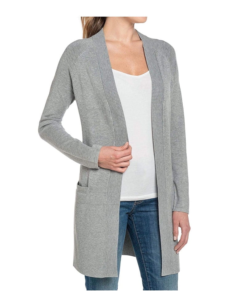premise ladies hooded open front cardigan