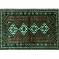 thumbnail image 1 of Ahgly Company Indoor Rectangle Persian Turquoise Blue Traditional Area Rugs, 2' x 4', 1 of 4