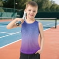 thumbnail image 6 of Purple Blue Gardient Glitter Vest Undershirt Tank Top Sleeveless Quick Dry 9-10Y, 6 of 7