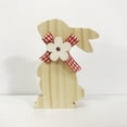 thumbnail image 2 of Wooden Bunny Shaped Decorative Standing Figures Unfinished Wood Cutouts for Home Tabletop Display Set of 2 Pieces, 2 of 3