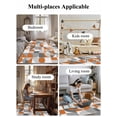 thumbnail image 6 of Nordic Retro Area Rug for Bedroom 5x7 Ft Orange Grey Geometric Abstract Art Super Soft fuzzy Throw Rug Non-Slip Fluffy Plush Indoor Floor Carpet for Living Room Nursery Home Decor, 6 of 8
