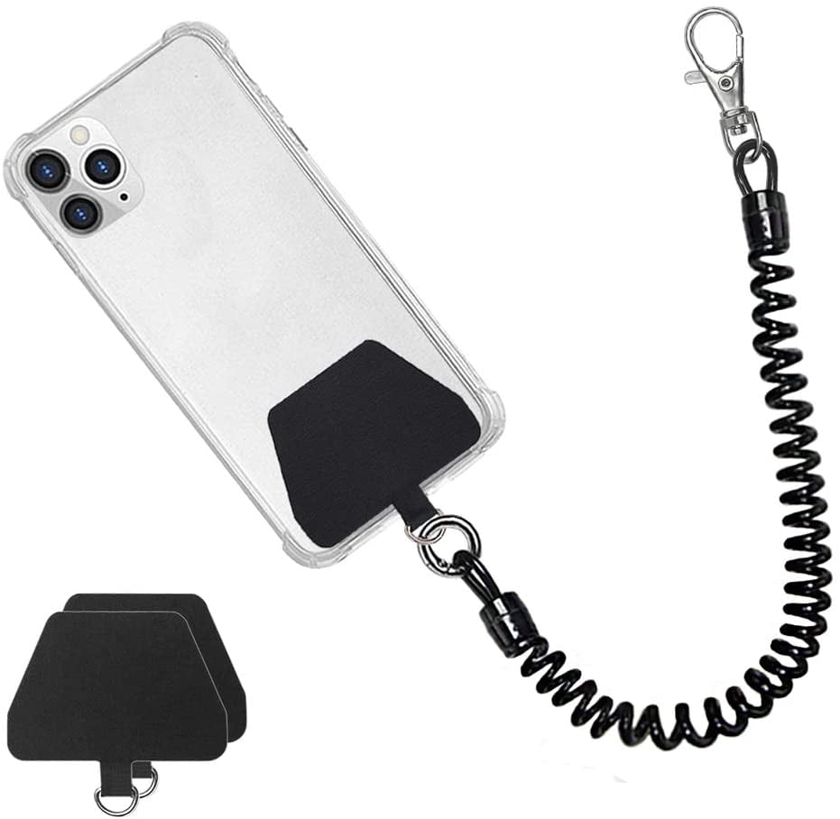 Lanière de Téléphone avec Patch, Sangles Lasso Extensibles Universelles et Ancrage de Étui de Téléphone pour Anti-Chute Randonnée Cyclisme Escalade Compatible avec iPhone Samsung Pixel la Plupart des Téléphone Intelligent