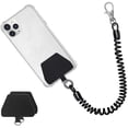 thumbnail image 1 of Phone Lanyard Tether with Patch, Universal Stretchy Lasso Straps and Phone Case Anchor for Anti-drop Outdoor Hiking Cycling Climbing Compatible with iPhone Samsung Pixel Most Smartphones, 1 of 7