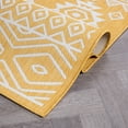 thumbnail image 5 of World Rug Gallery Distressed Geometric Bohemian Textured Flat Weave Indoor/Outdoor Area Rug - YELLOW 7'10"X10', 5 of 9