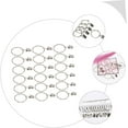 thumbnail image 2 of 30pcs Curtain Clip Metallic Curtains Hooks for String Lights Shower Curtain Hooks Black Curtain Pole Rings Circular Shower Curtain Metal Roman Blind Rings Clamps for Curtain, 2 of 4