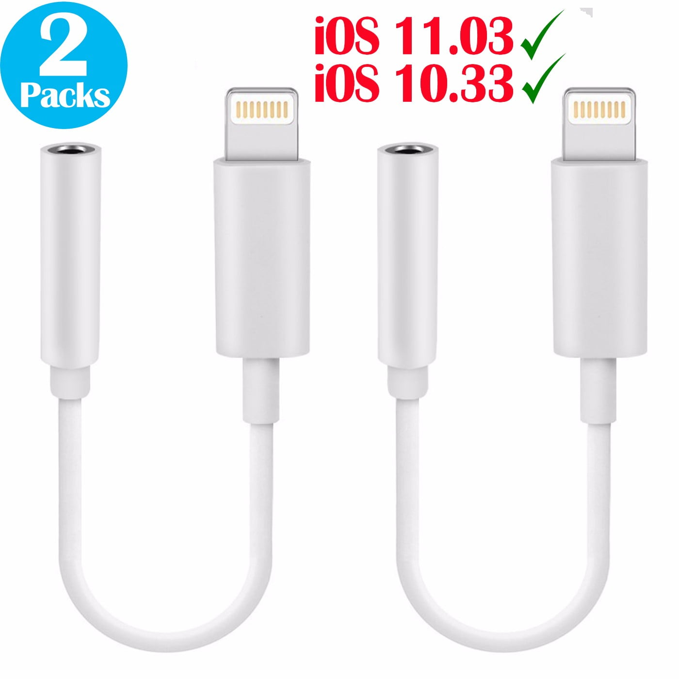 Lightning to 3.5mm Headphone Jack Adapter, Lightning Connector to 3.5mm