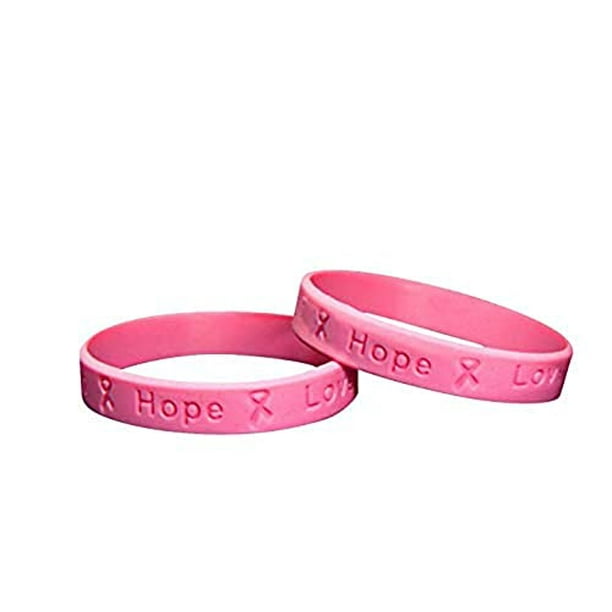 Fundraising for a Cause Pink Ribbon Silicone Awareness Bracelets