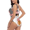 thumbnail image 4 of Gukieu Summer Gnome 1 Print One-shoulder Ruffled One-piece Swimsuit with Removable Chest Pads and Tummy-control Swimsuit for Women-Medium, 4 of 6