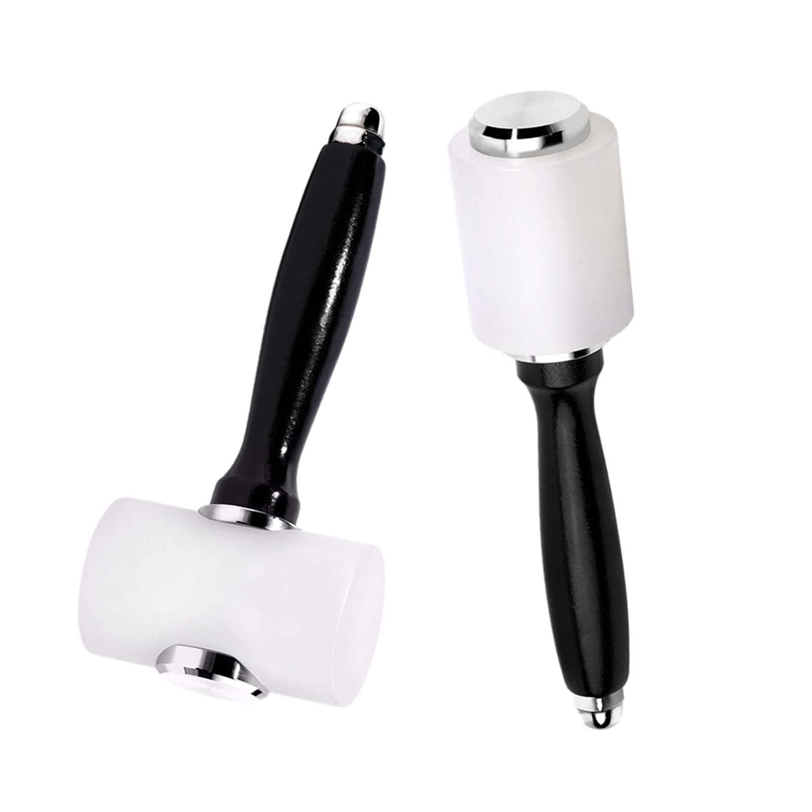 Tachiuwa 2Pcs Leather Carving Hammer T Head Shape Nylon Hammer Practical Manual Leathercraft Mallet Hand Tool for Handmade Leatherwork