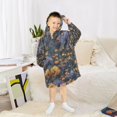 thumbnail image 6 of FORMRS Wearable Blanket Hoodie with Sleeves for Kids Cozy Flannel Sweatshirt, Halloween Houses Pattern, 6 of 7