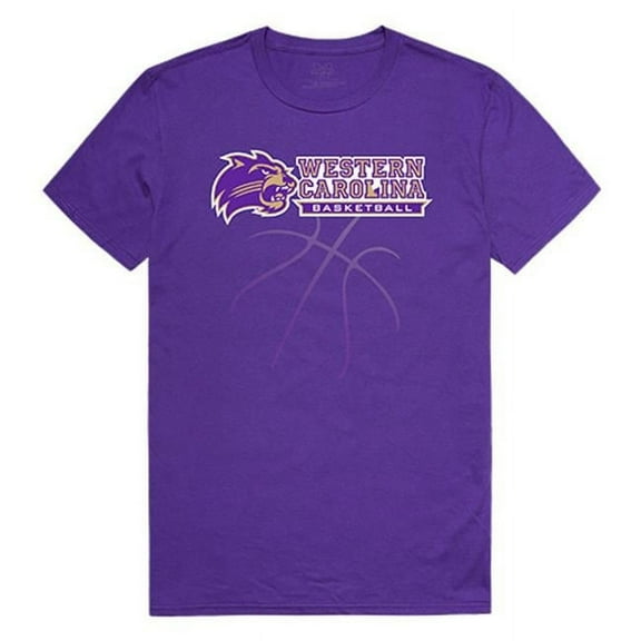 W Republic Apparel 510-156-328-02 Basketball Tee, Western Carolina, Purple - Medium