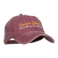 thumbnail image 5 of Santa's Sleigh Embroidered Washed Cap - Maroon OSFM, 5 of 5