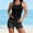 A_Black, variant on Womens Blouson Tankini Swimsuits with Shorts 2026 Two Piece Tummy Control Bathing Suit Polka Dot Vacation Padded Swimwear Black XXL