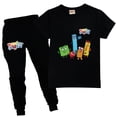 thumbnail image 2 of Camiseta de manga corta para niños, ropa para niños, moda de verano, pantalones para bebés y niñas, top informal zhangmenya LED, 2 of 2