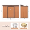 thumbnail image 4 of JAXPETY 9 x 4 ft. Metal Storage Shed with Galvanized Steel Roof, Lockable Doors for Backyard, Patio, Lawn, Gray, 4 of 15