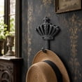thumbnail image 6 of Vintage Cast Iron Crown Wall Hook, Rustic Ornate Metal Coat Hanging Hook, Decorative Heavy Duty Wall Mount Hanger for Entryway Bathroom Bedroom Home Decor, 6 of 7