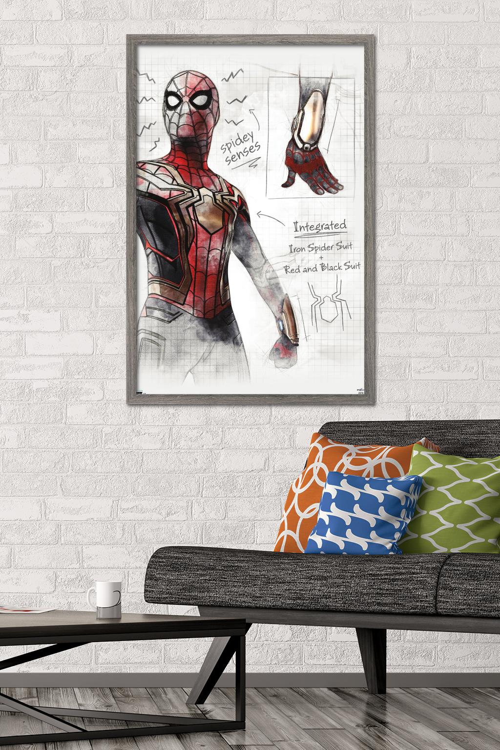 Marvel Spider-Man: No Way Home - Sketches Wall Poster, 22.375" x 34" Framed