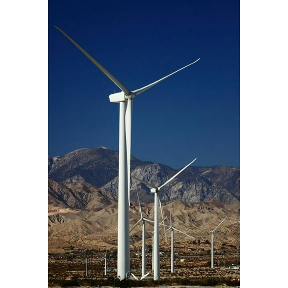 Boer Windmills Glossy Poster