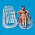 thumbnail image 1 of INFLATABLE DOUBLE DUO WATER RING 1 PERSON POOL LILO LOUNGER AIR BED FLOAT Water inflatable floating bed, 1 of 5