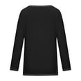 thumbnail image 5 of Sakmal Womens Tops&nbsp; Black Long Sleeve Pocket Crew Neck Solid T-Shirts Womens Shirts, 5 of 6