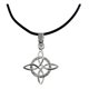 thumbnail image 1 of JOYARIS Collar De Caucho Ajustable Nudo De Bruja Zirconias Plata 925 DM-0000623, 1 of 4