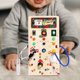thumbnail image 4 of Tablero de actividad LED con luces, juguete con interruptor, juguetes de habilidades de aprendizaje, juguete sensorial Montessori, tablero de, 4 of 6