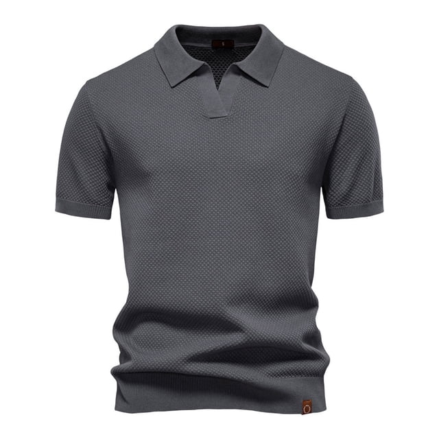 pstuiky camisetas de hombre, Suéter informal de manga corta con cuello vuelto, cómodo y liso para hombre ropa de hombre m