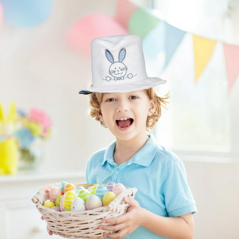 yulier Easter Bunny Hat for Kids Adults, Unisex Soft Velvet Bucket