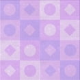 thumbnail image 1 of Ahgly Company Indoor Square Patterned Heliotrope Purple Area Rugs, 7' Square, 1 of 6