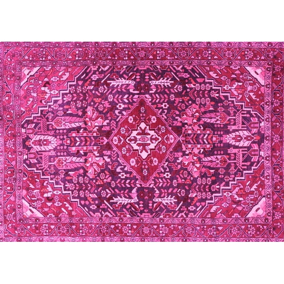 Ahgly Company Indoor Rectangle Persian Pink Traditional Area Rugs, 4' x 6'