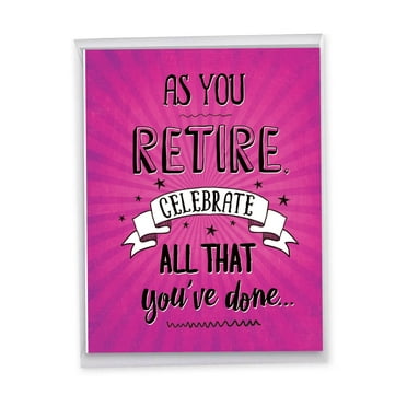1 Big Funny Retirement Card (8.5 x 11 Inch) - As You Retire Retirement J6875RTG-US