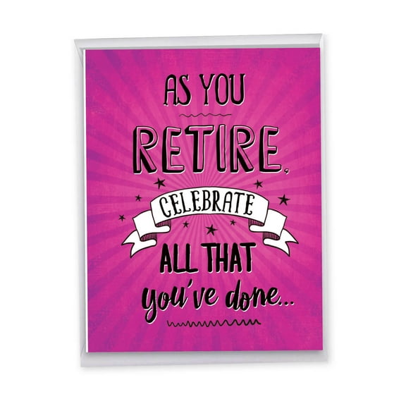 1 Big Funny Retirement Card (8.5 x 11 Inch) - As You Retire Retirement J6875RTG-US