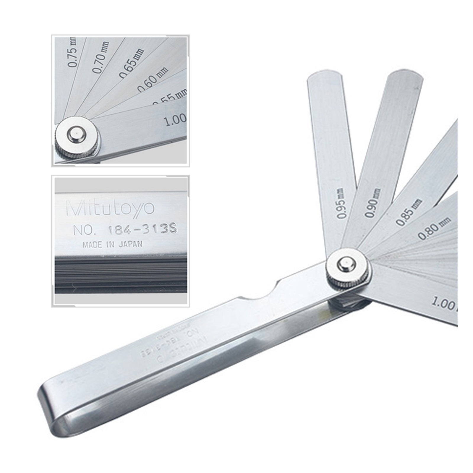 Feeler Gauge 100mm 150mm Stainless Steel Metric Gap Filler 0.03-1.00mm Thickness Gage Measuring Tool