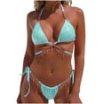 thumbnail image 2 of Traje de baño para mujer Traje de baño de color sólido para mujer + bañador y bikini de moda Traje de baño dividido Trajes de baño para mujer, 2 of 6