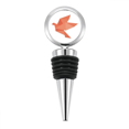 thumbnail image 1 of Origa Red Bird  Pattern Bottle Stopper Stainless Steel Rubber Reusable, 1 of 4