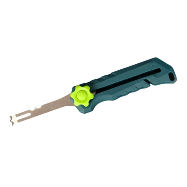 Quzzie Coupe-Calmar en Acier Inoxydable Outil d'Attirail de Pêche Réutilisable Robuste, Pêcheur Marin, Compact Professionnel Multifonction Portable Bleu Vert