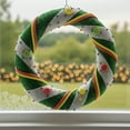 thumbnail image 3 of Northlight 18" Prelit Green/White Candy Striped Sisal Christmas Wreath - Clear Lights, 3 of 4