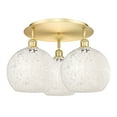 thumbnail image 3 of Innovations Lighting - White Mouchette - 3 Light Flush Mount In Modern, 3 of 7