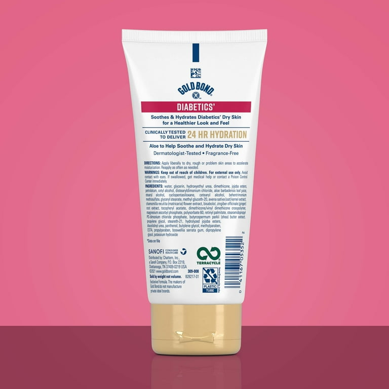 Gold Bond Diabetics' Dry Skin Relief Body Lotion, 4.5 oz., with Aloe, As Seen on TikTok