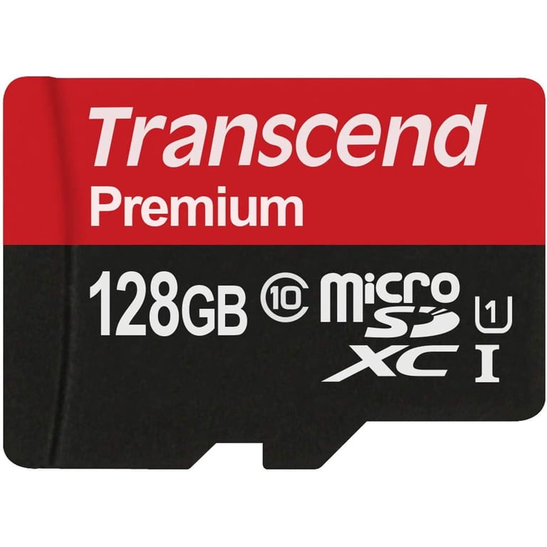 Transcend 128GB Premium microSDXC UHS-I Memory Card with SD
