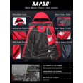 thumbnail image 3 of Chaqueta de invierno Rapoo Waterproof Windbreaker para hombre roja 2XL, 3 of 6