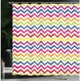 thumbnail image 4 of Ambesonne Colorful Shower Curtain, Rainbow Chevron Fun, 69"Wx70"L, Multicolor, 4 of 5
