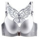 thumbnail image 2 of ICHUANYI Clearance Women's Solid Bra Wire Free Underwear Front Closure Butterfly Backless Bra(Gray, 48D) Ichuanyi Ichuanyi, 2 of 5