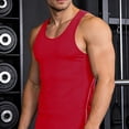 thumbnail image 6 of GuangCheng Men's Stringer Tank Tops Slim Fit Sleeveless Vest Gym Workout Bodybuilding Fitness Muscle T Shirts,Red,Size 3XL, 6 of 9