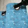 thumbnail image 3 of Ambesonne Geometrical Grommet Curtain, Lines Dots Circles, 50" x 108", Turquoise Red and White, 3 of 6