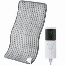 MOONORAH Electric Heating Pad, 9 Heat Settings with Auto Shut off, 33 x 17 in XXL Heating Pad for Back Shoulder Relief, Christmas Gifts for Mom, Dad, Gray