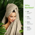 thumbnail image 4 of Bamboo Hand Towel Set - Stone by Cariloha for Unisex - 3 Pc Towel, 4 of 7