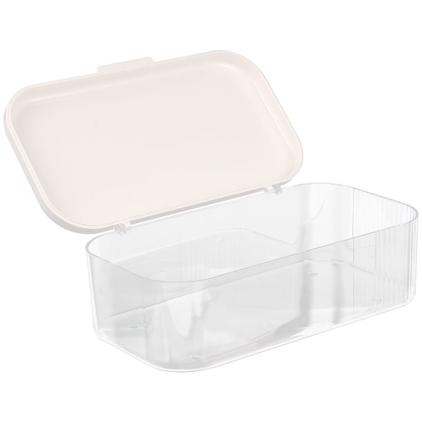 Organizador de maquillaje doméstico Caja de almacenamiento de mesa de mesa cosmética con tapa