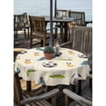 thumbnail image 2 of Outdoor Tablecloth with Umbrella Hole for Patio/Picnic/Party/Camping, Football Waterproof Table Cloth Round Cover Washable, Gold Medal Soccer Sports Beige (Dia 60"), 2 of 8